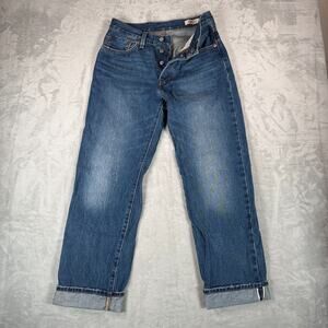 Levis 501 Jeans Womens 26 Blue 90s Straight Button Fly Selvedge Premium